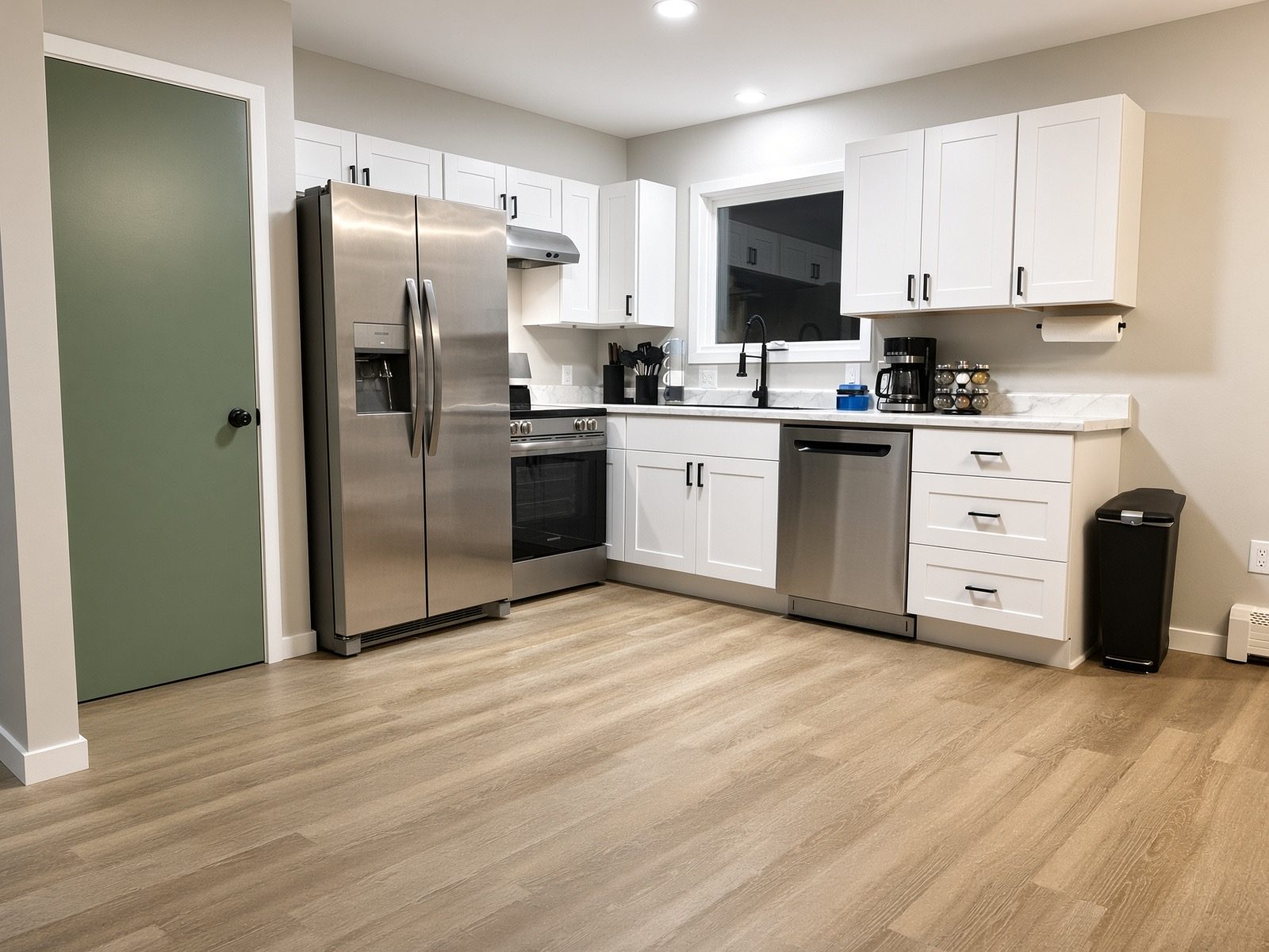 Kitchen with stainless appliances